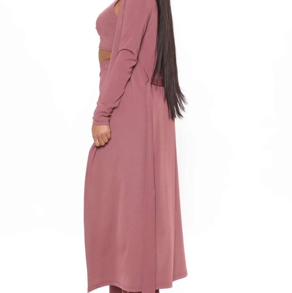 Fashion Nova 3 piece Flare Pant Cardigan Set Sz XL - Picture 3 of 3